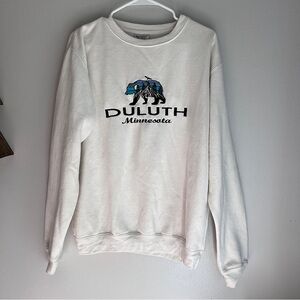 Minnesota Duluth Bear Embroidered Crewneck